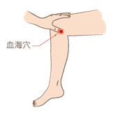 血海穴：補血養血，改善血虛的狀況